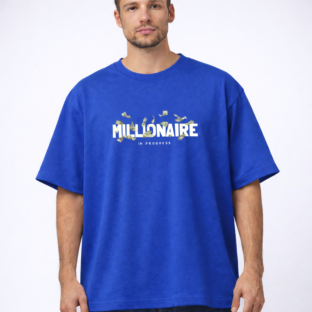 Millionaire In Progress Oversized Unisex T-Shirt | Premium Streetwear Graphic Tee