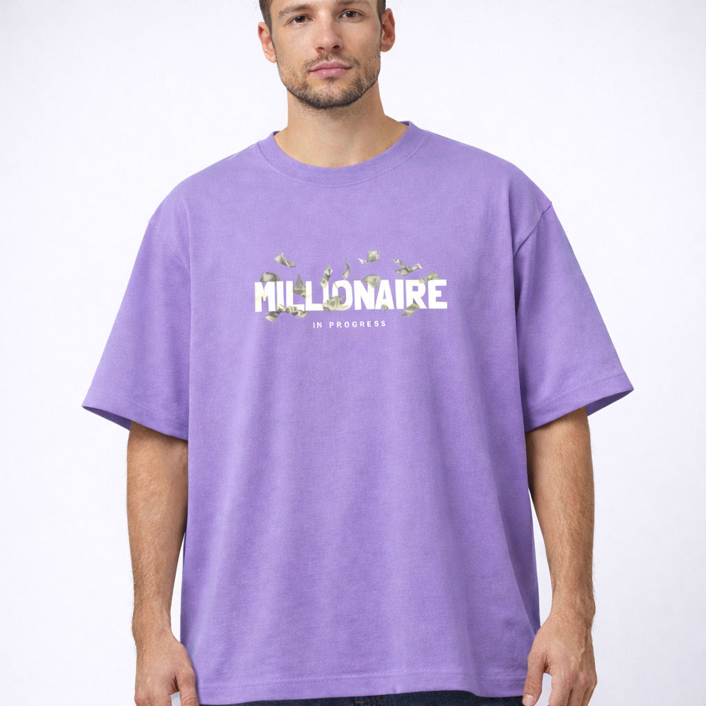 Millionaire In Progress Oversized Unisex T-Shirt | Premium Streetwear Graphic Tee