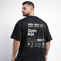 Gym Rat Graphic Oversized T-Shirt for Men