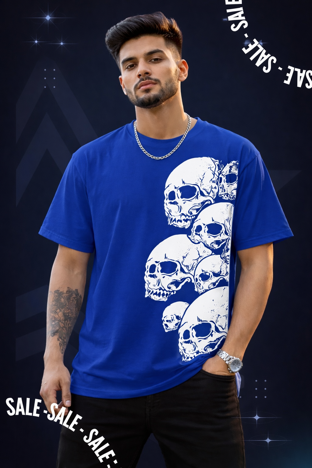Skull Stack Premium Oversized Tshirt